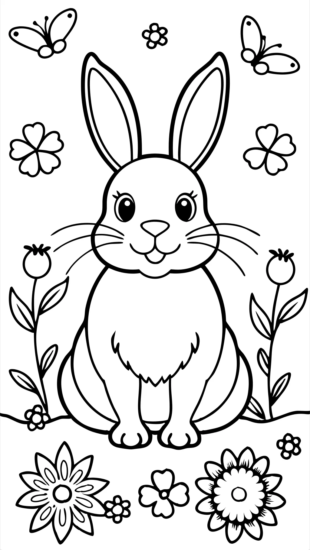 coloriages de lapin de lapin gratuits